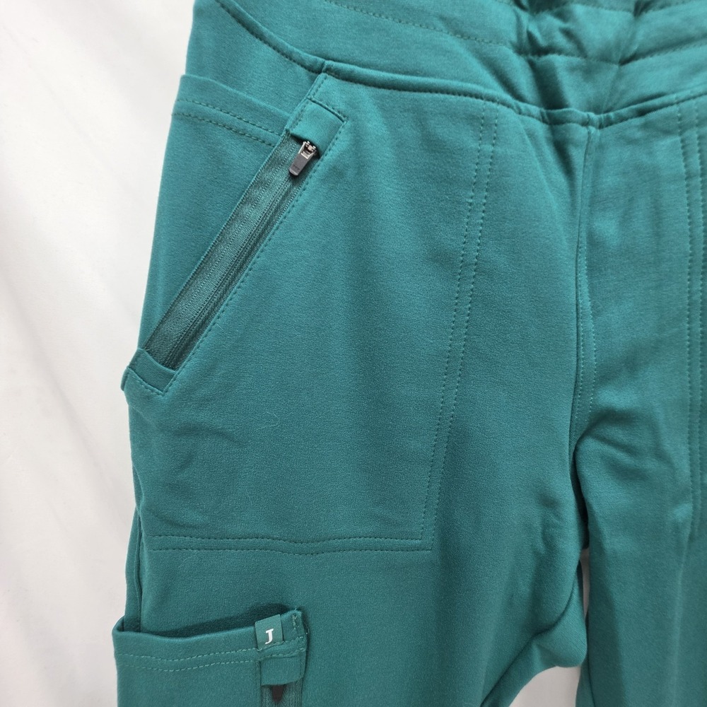 JAANUU Womens Small Hunter Green Jogger Scrub Pants NWT Stretch Medical Uniform - Picture 3 of 11